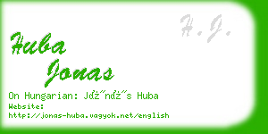 huba jonas business card